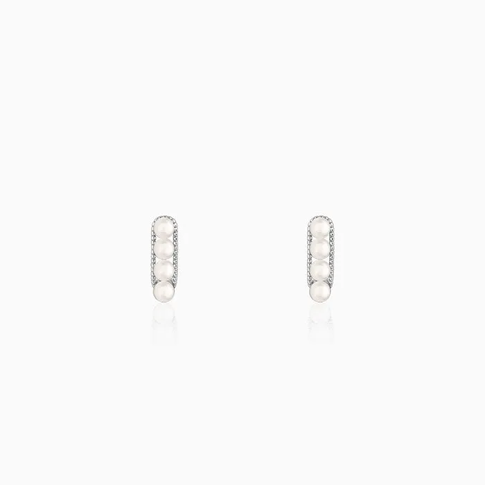 Silver Inspiring Pearl Studs