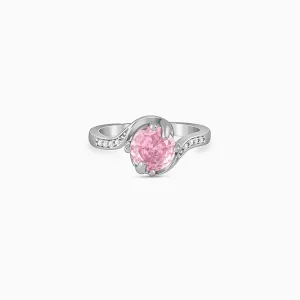 Silver Pink Shine Ring