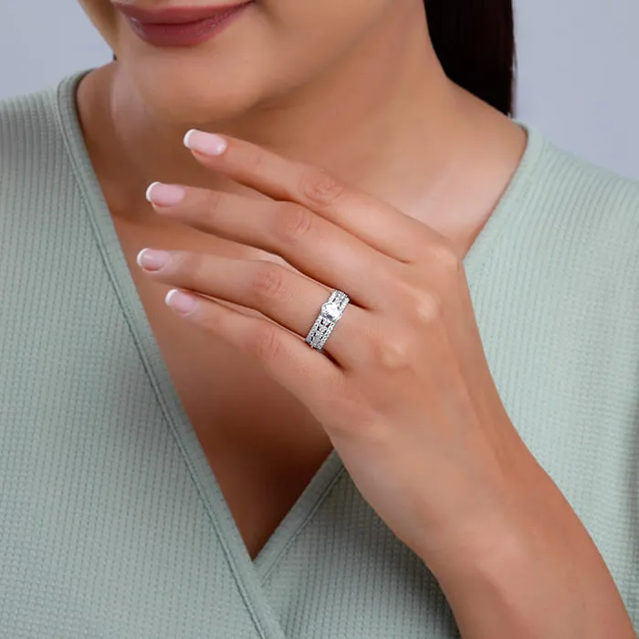 Silver Queen of Hearts Ring