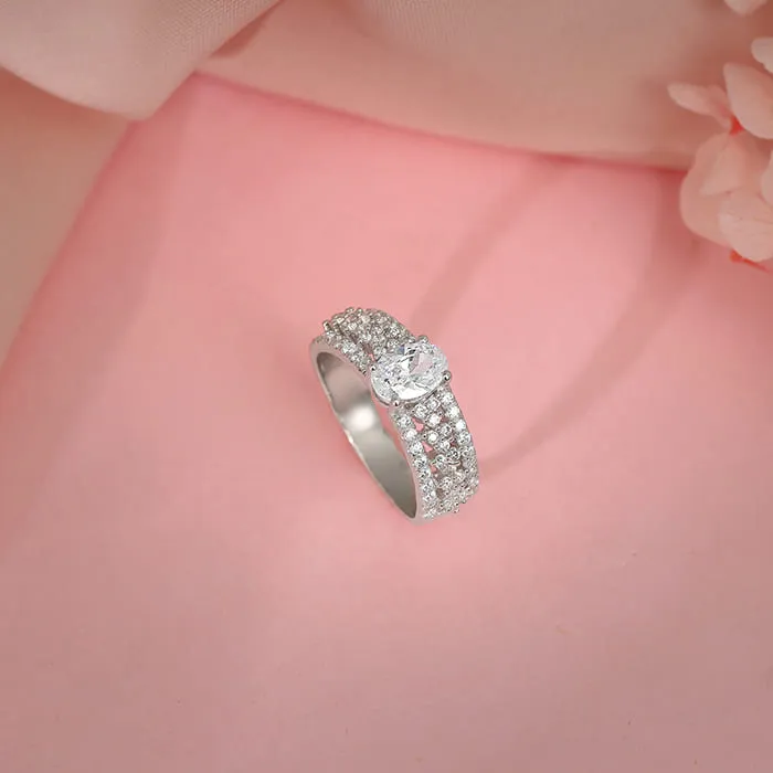 Silver Queen of Hearts Ring