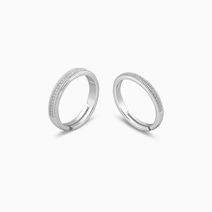 Silver Soulmates Couple Bands