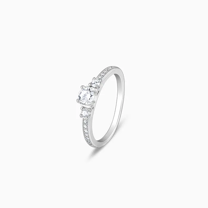 Silver Trilogy of Love Ring
