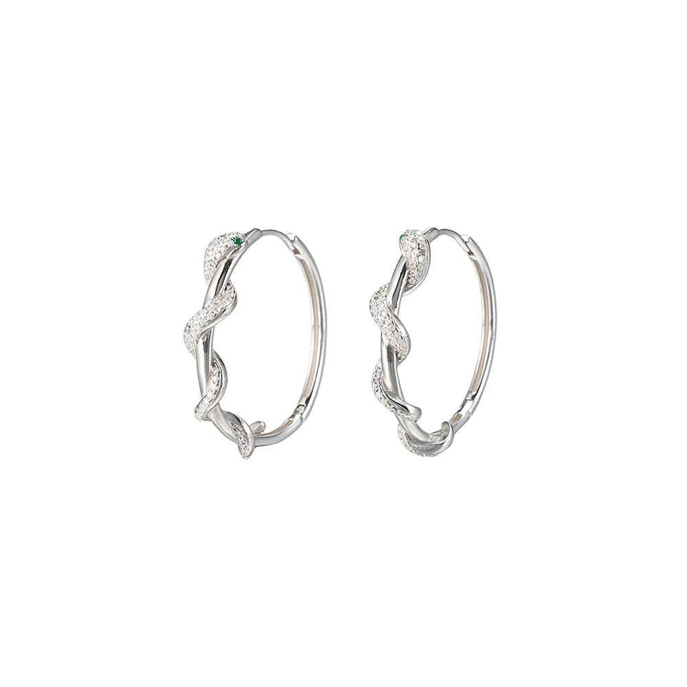 Snake Hoop Earrings