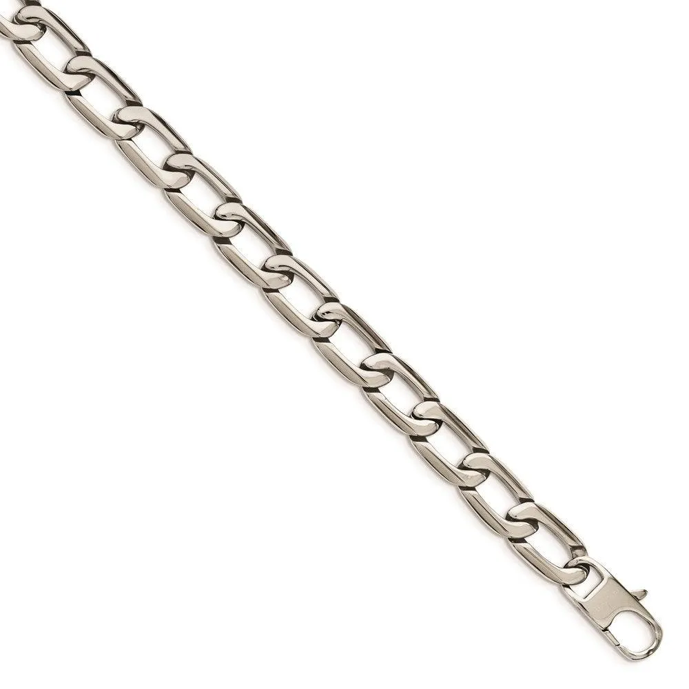 Stainless Steel Polished Squares Necklace