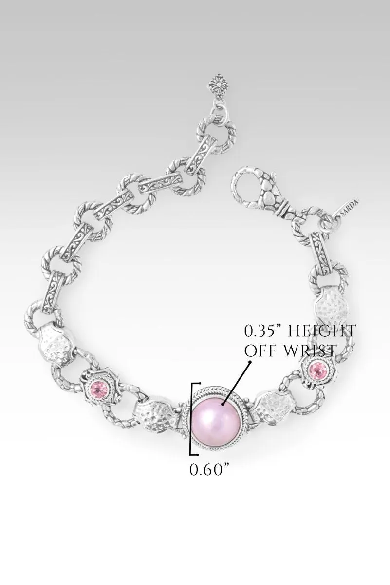 Stay Where Joy Is Bracelet? in Pink Mabe Pearl & Pale Plum? Mystic Topaz