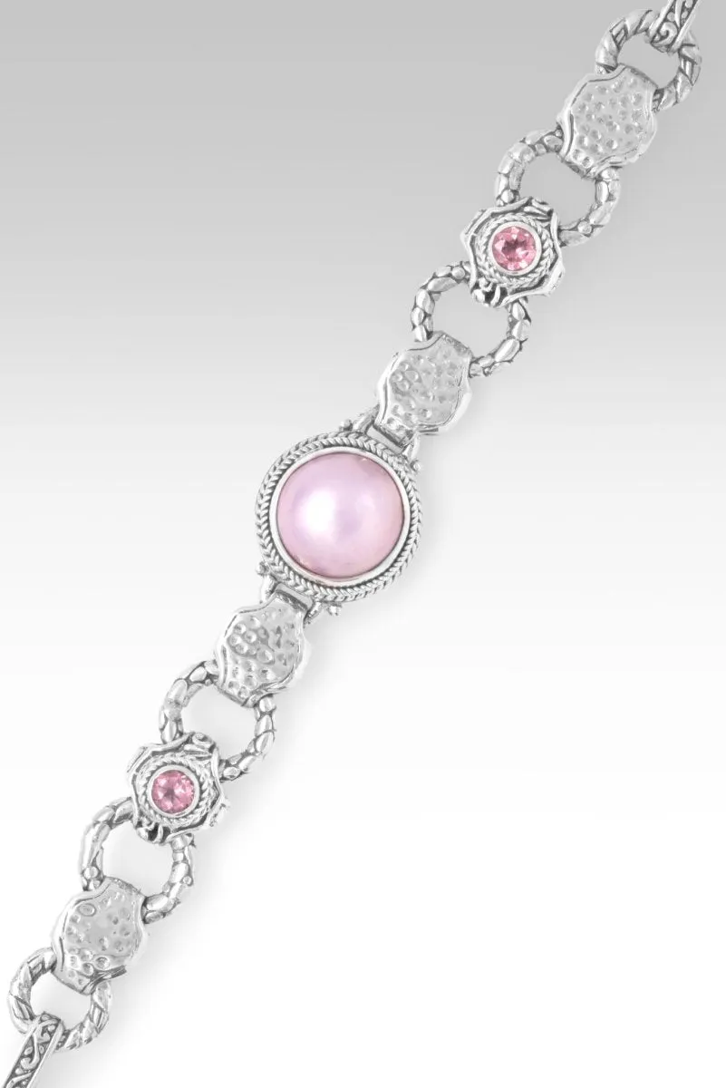 Stay Where Joy Is Bracelet? in Pink Mabe Pearl & Pale Plum? Mystic Topaz
