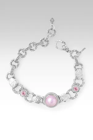 Stay Where Joy Is Bracelet? in Pink Mabe Pearl & Pale Plum? Mystic Topaz