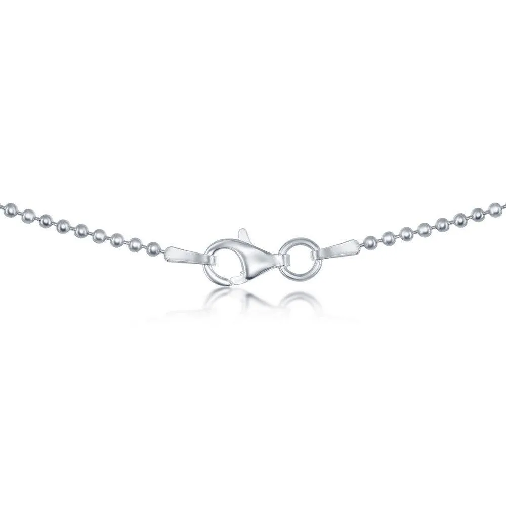 Sterling Silver 1.6mm Bead Chain, 16"
