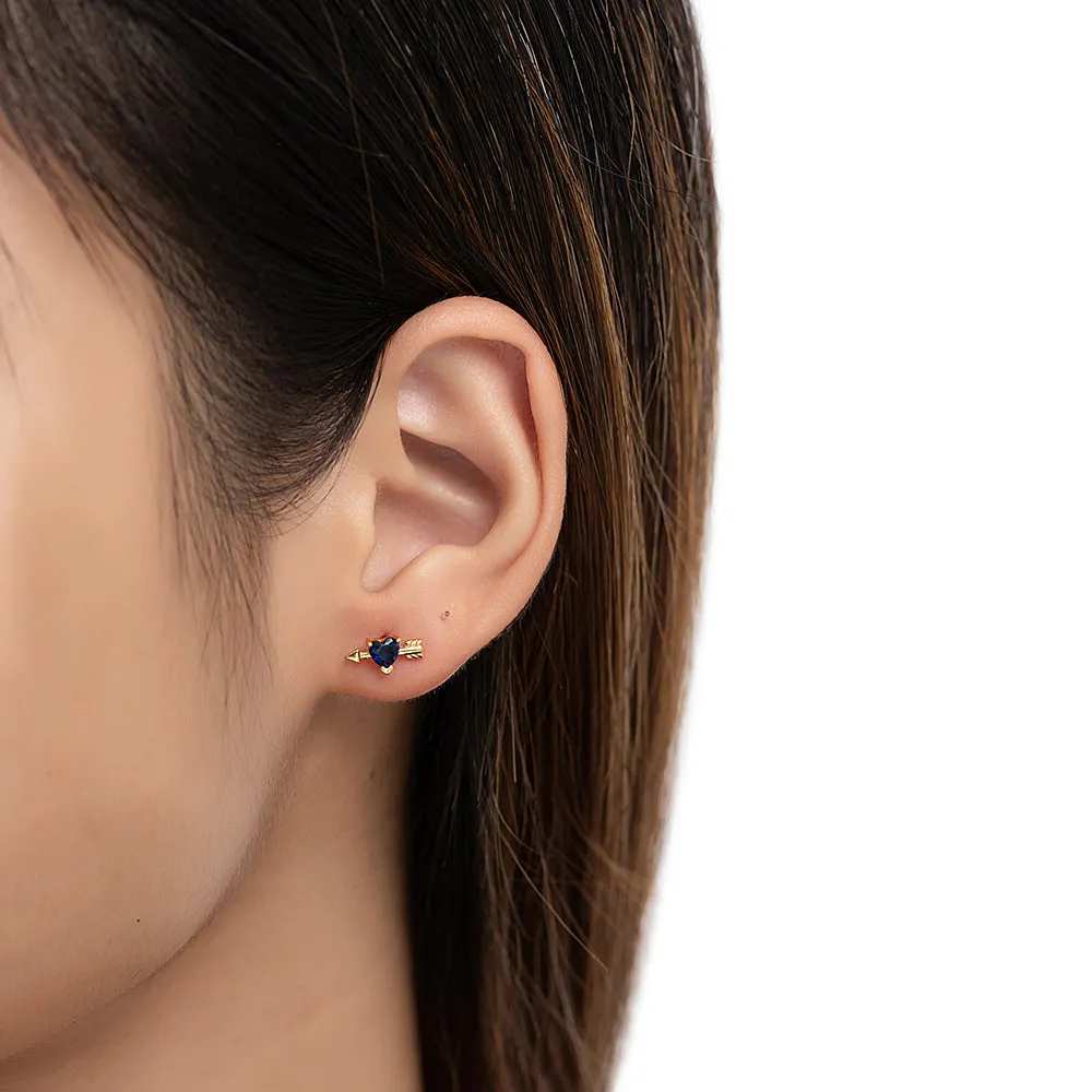 Sterling Silver Love Stud Earrings
