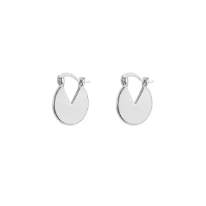 Sterling Silver Pacman Huggie Earrings
