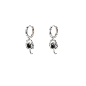 Sterling Silver Scorpion Huggie Earrings