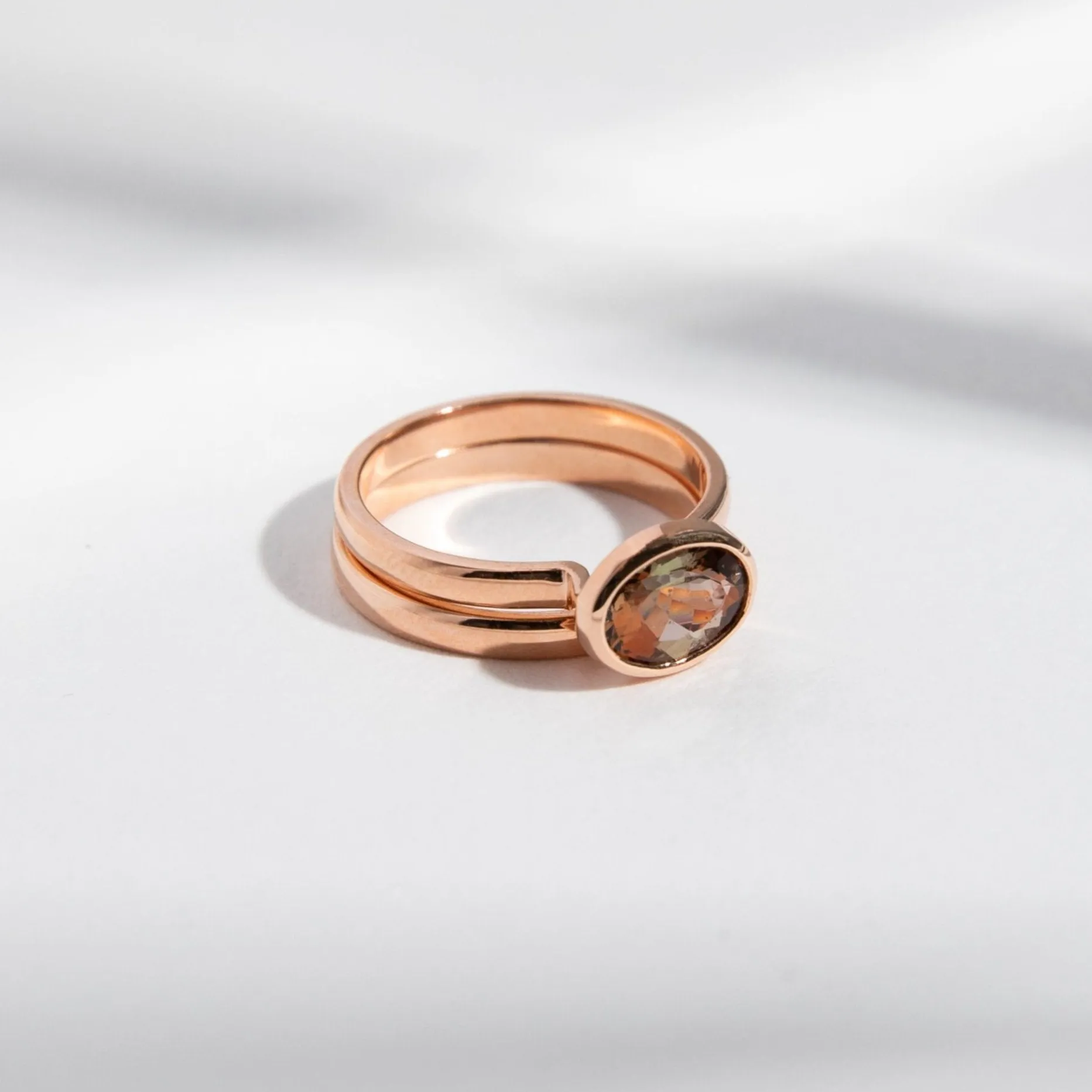 Syd Ring with Andalusite in Gold