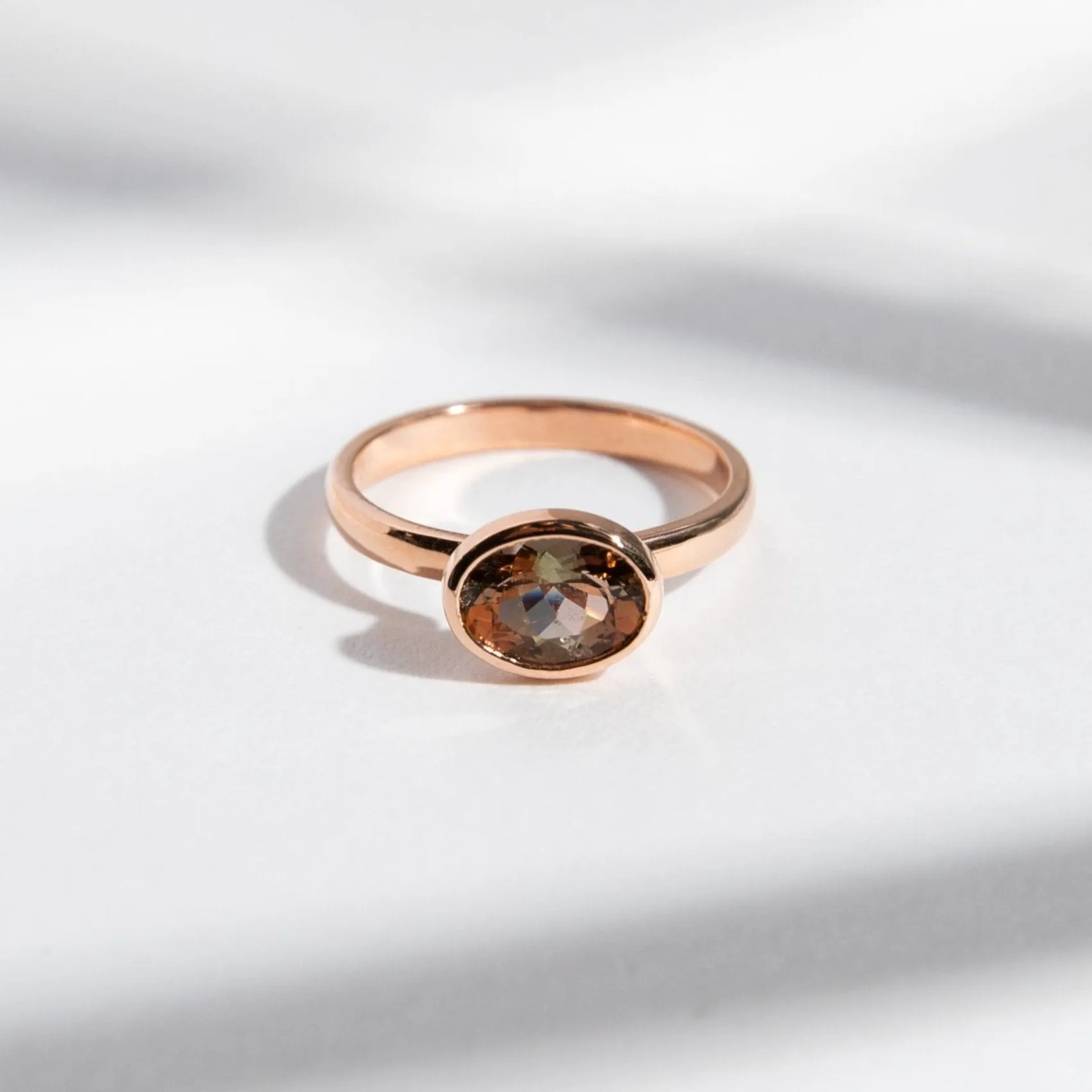 Syd Ring with Andalusite in Gold