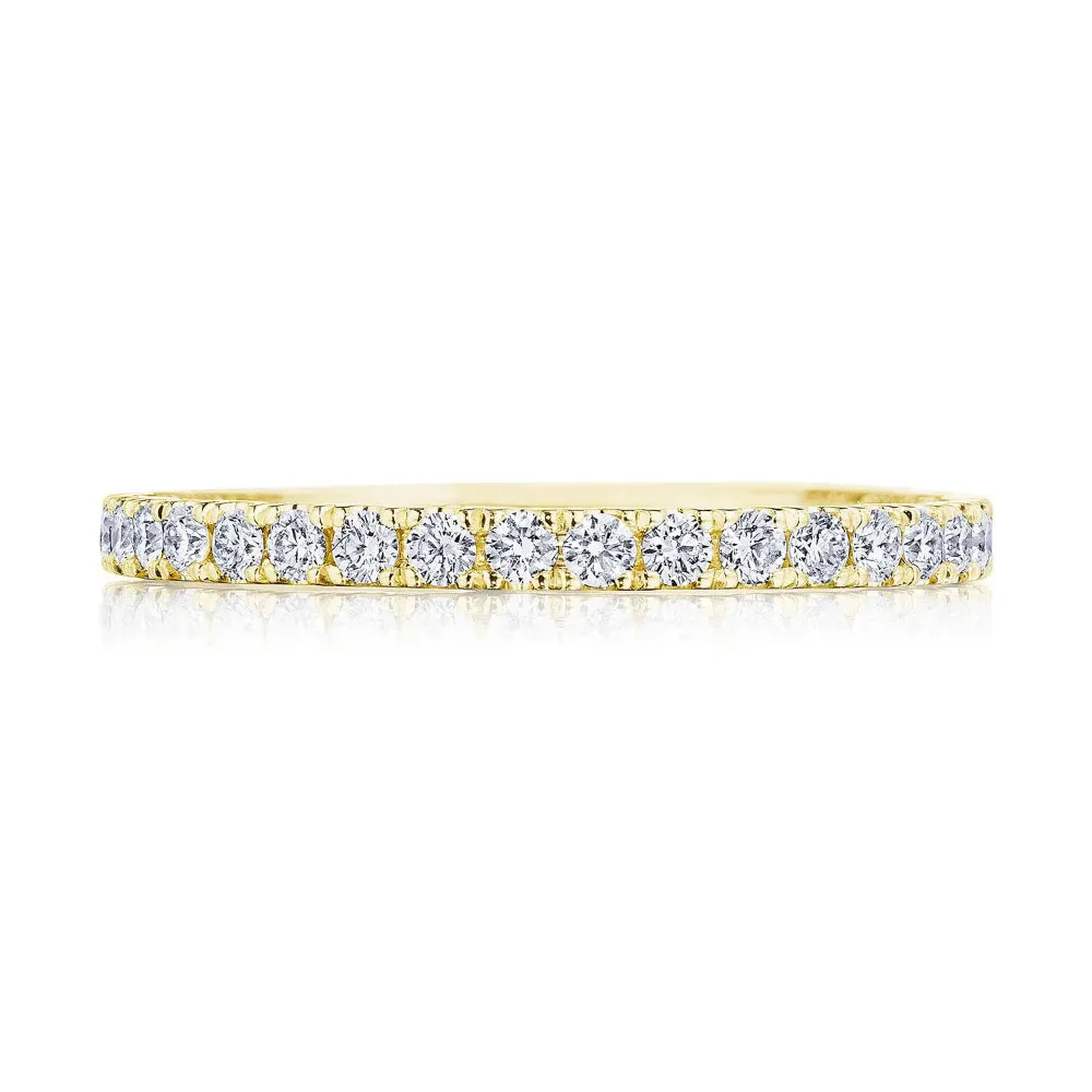 Tacori 14k Coastal Crescent French Pave Diamond Wedding Band