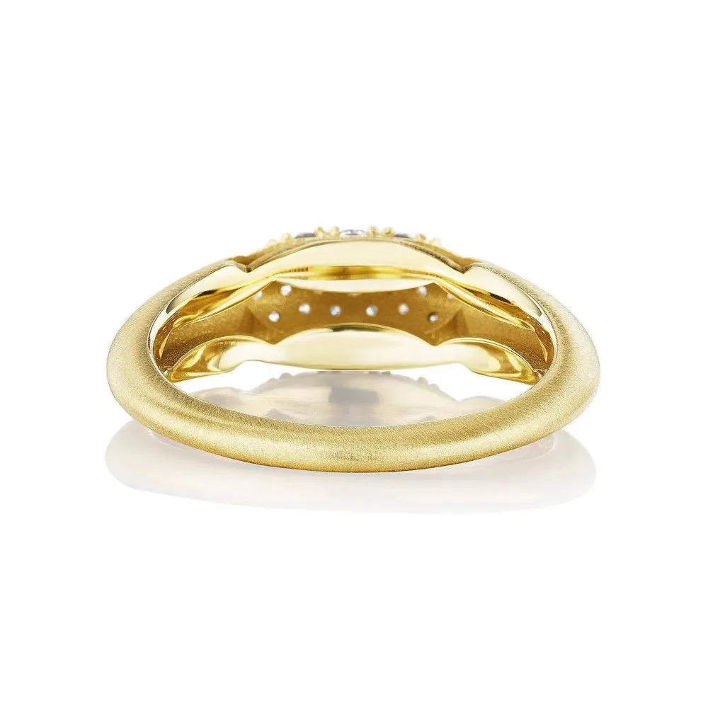 Tacori 18k Crescent Eclipse Petite Dome Ring with Satin Finish