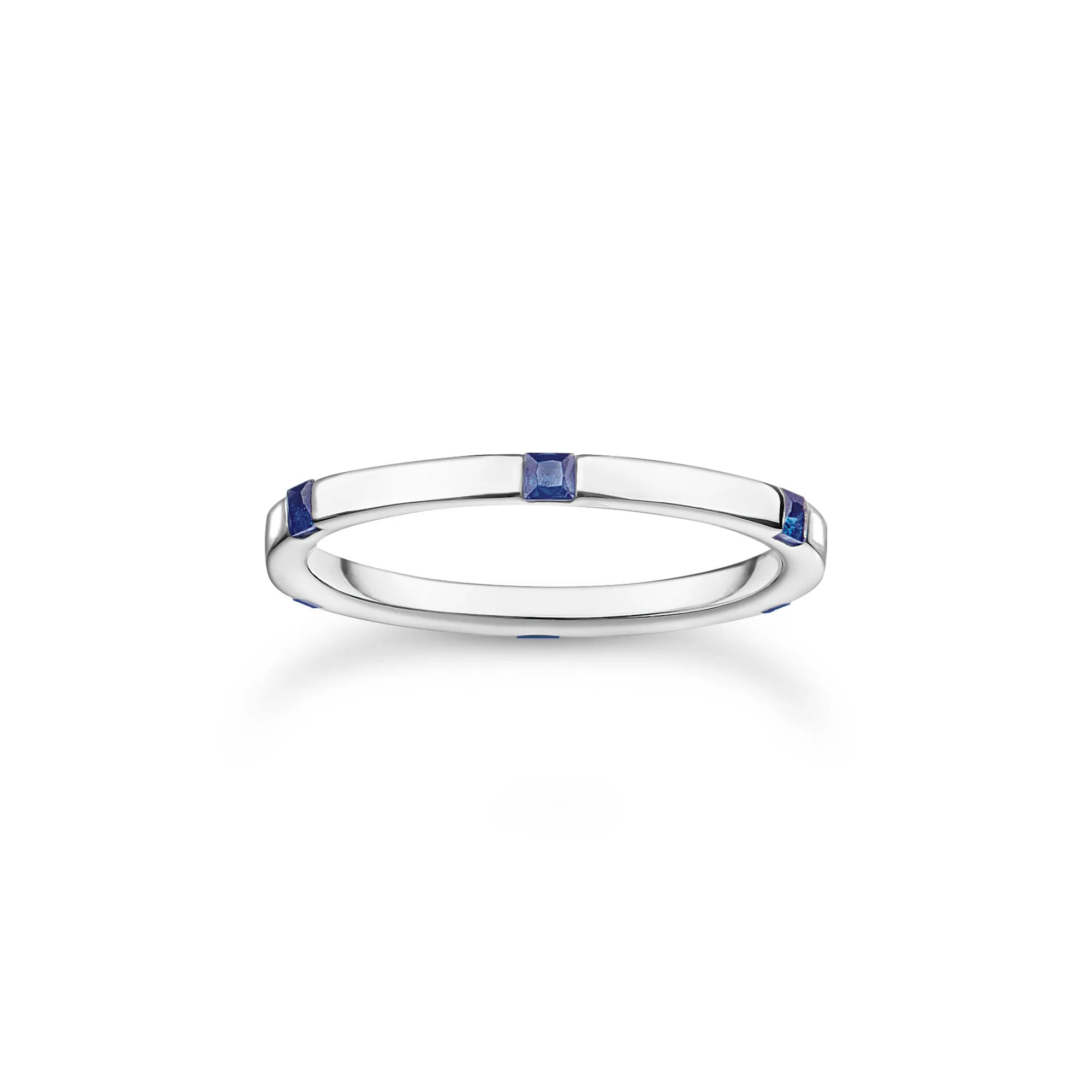 Thomas Sabo Charm Club Sterling Silver Blue Stones Ring D