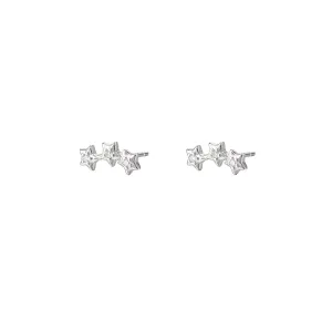 Three Star Stud Earrings