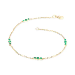 Triplets Bracelet in Emeralds