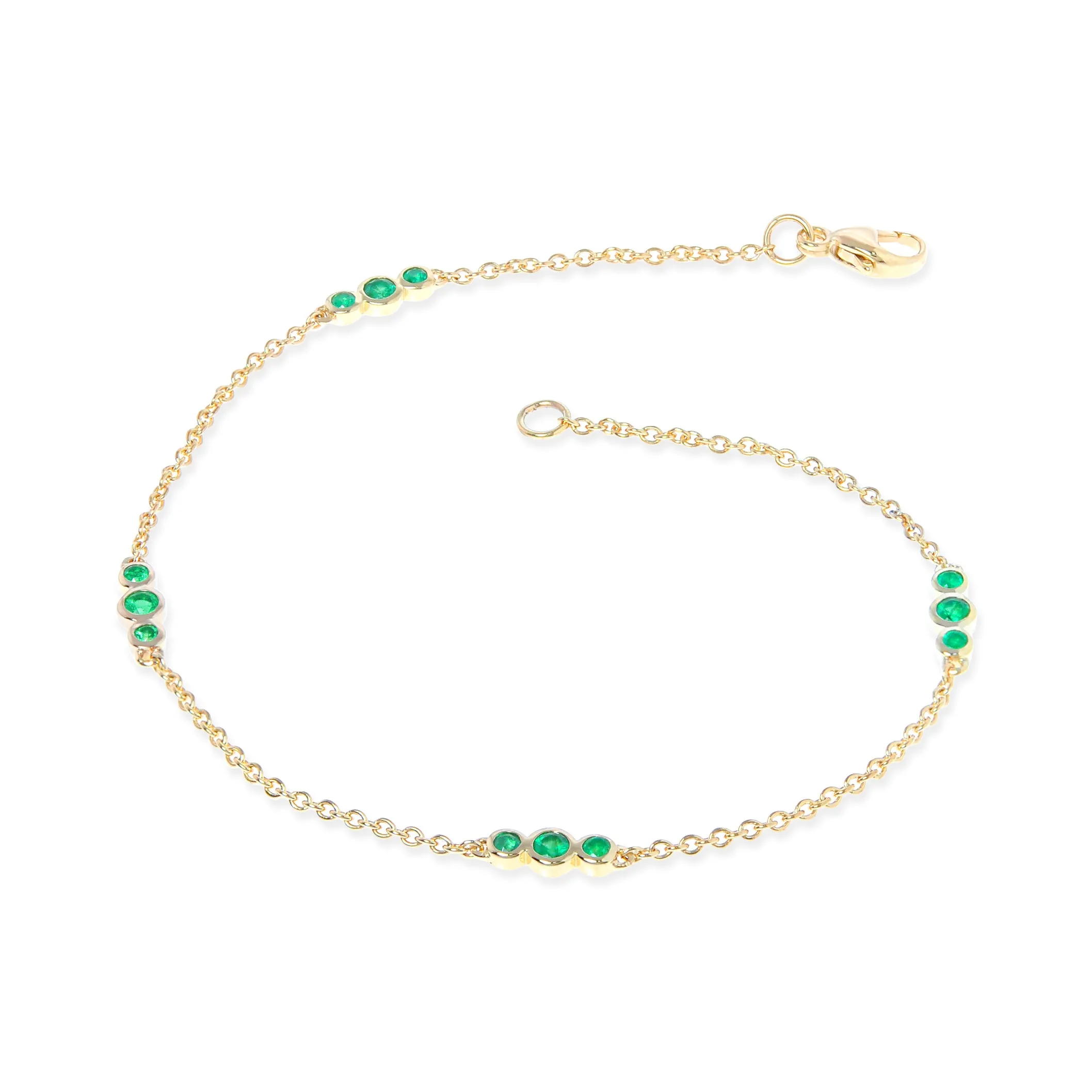 Triplets Bracelet in Emeralds