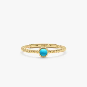 Twisted Band Turquoise Ring, Winona