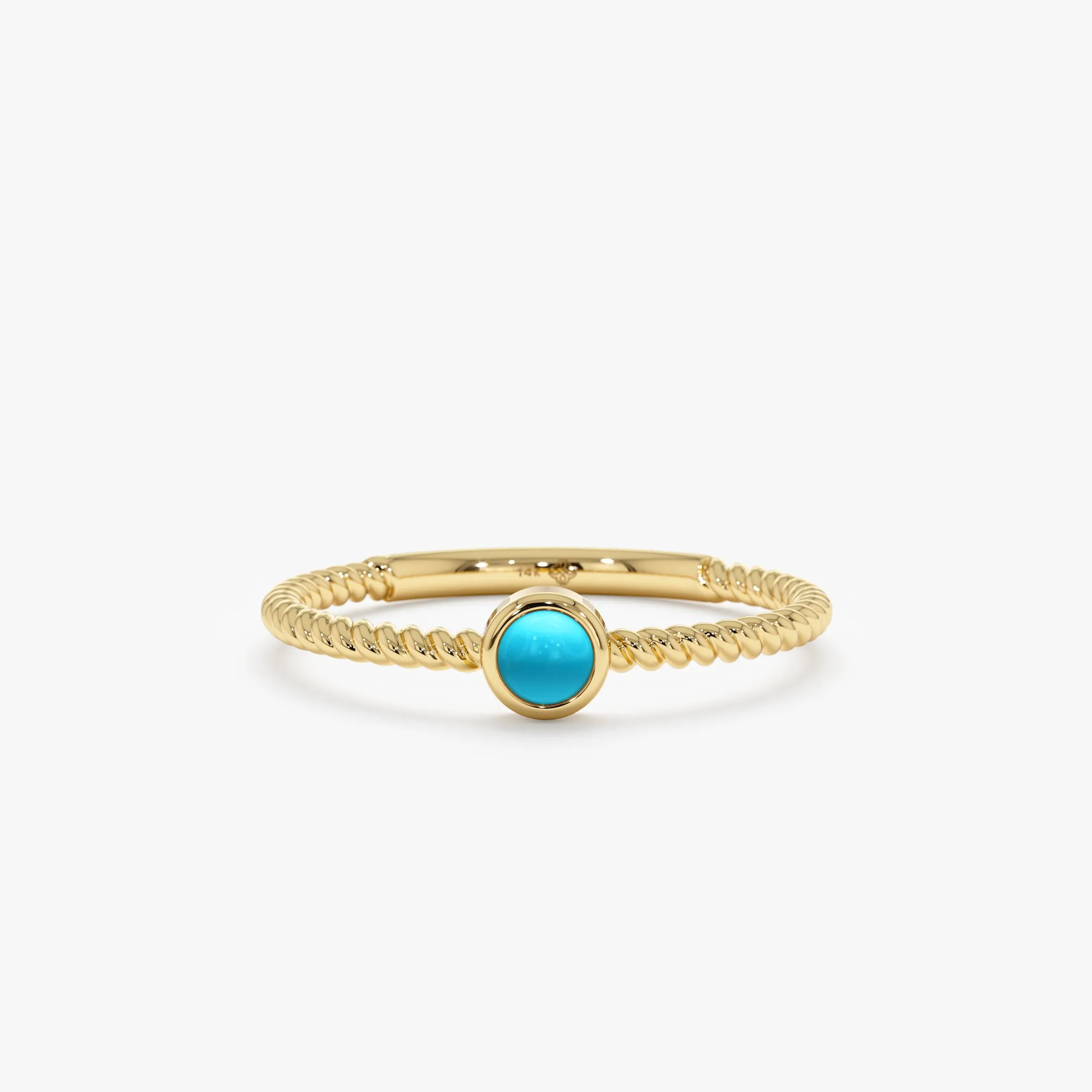 Twisted Band Turquoise Ring, Winona