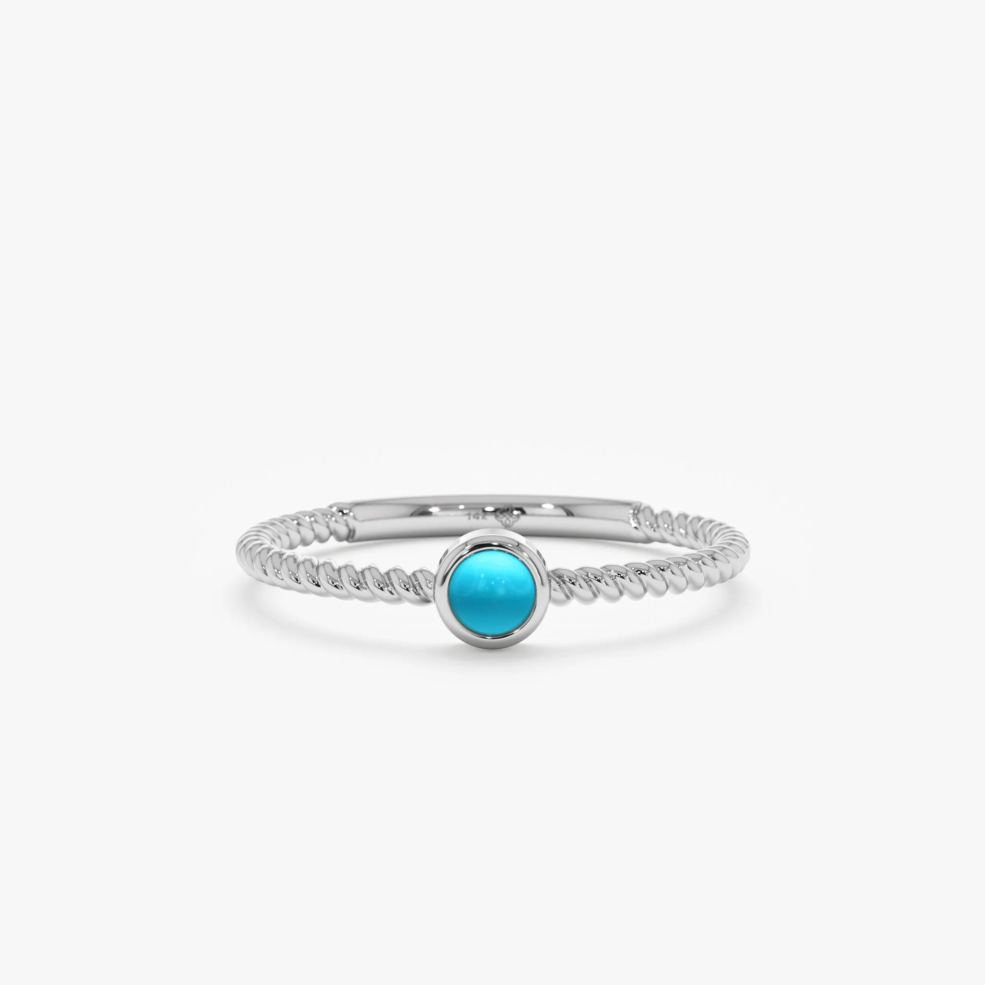 Twisted Band Turquoise Ring, Winona
