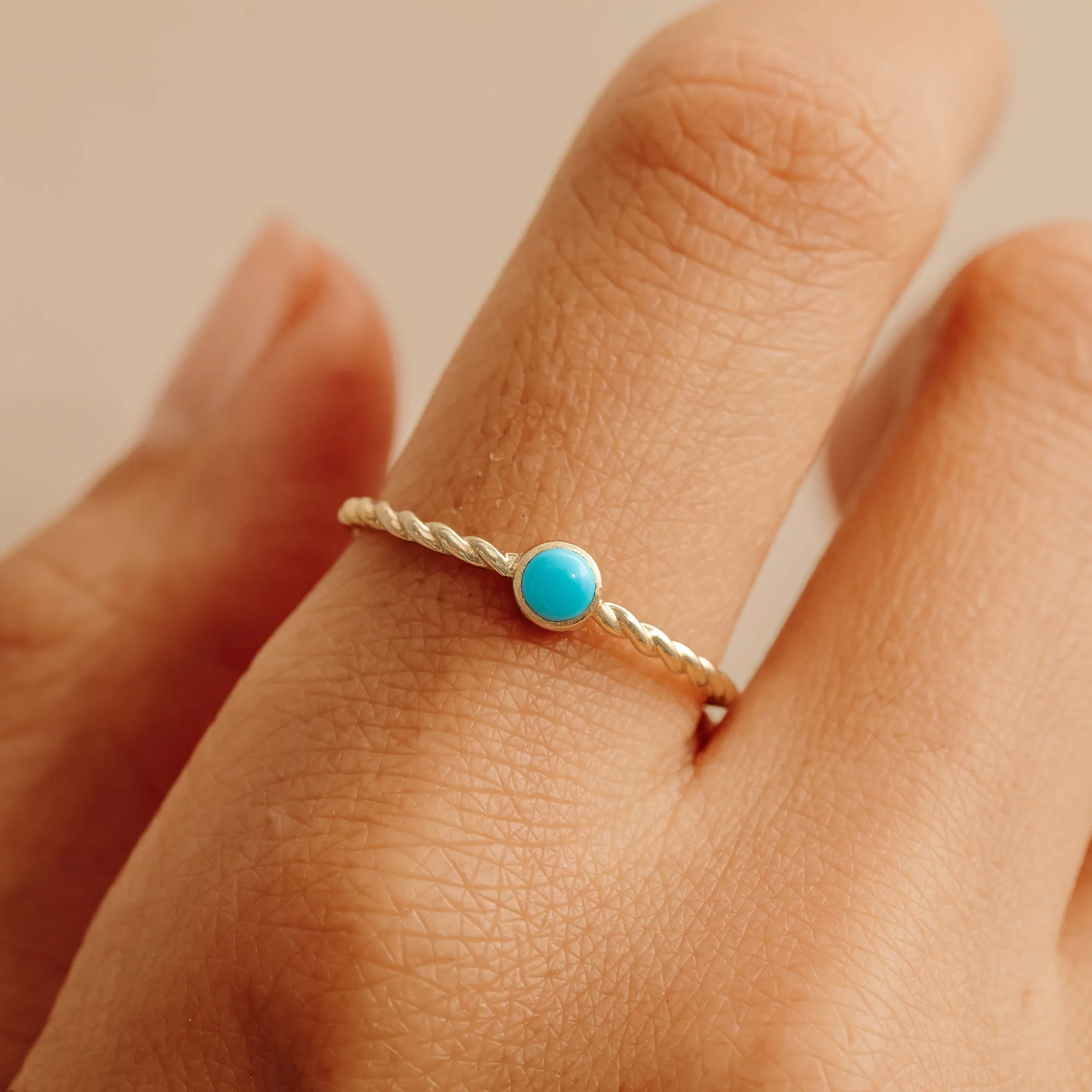 Twisted Band Turquoise Ring, Winona