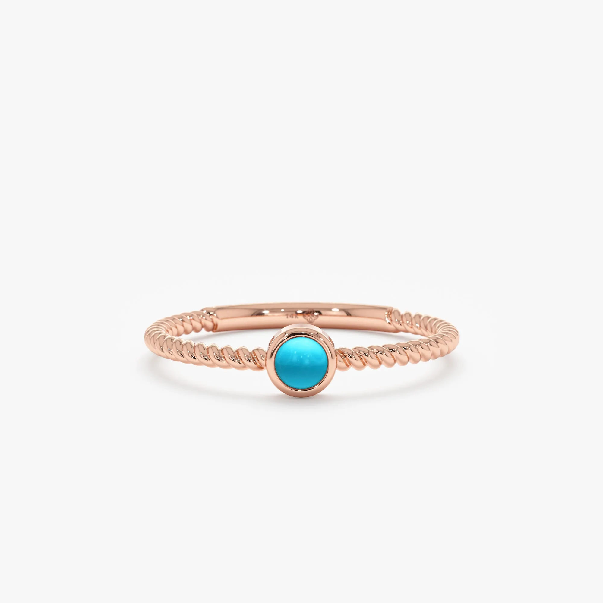 Twisted Band Turquoise Ring, Winona
