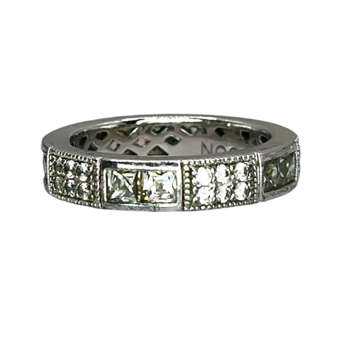 Tycoon Sterling Silver CZ Womens Infinity Band Ring Size 7 Classic Versatile