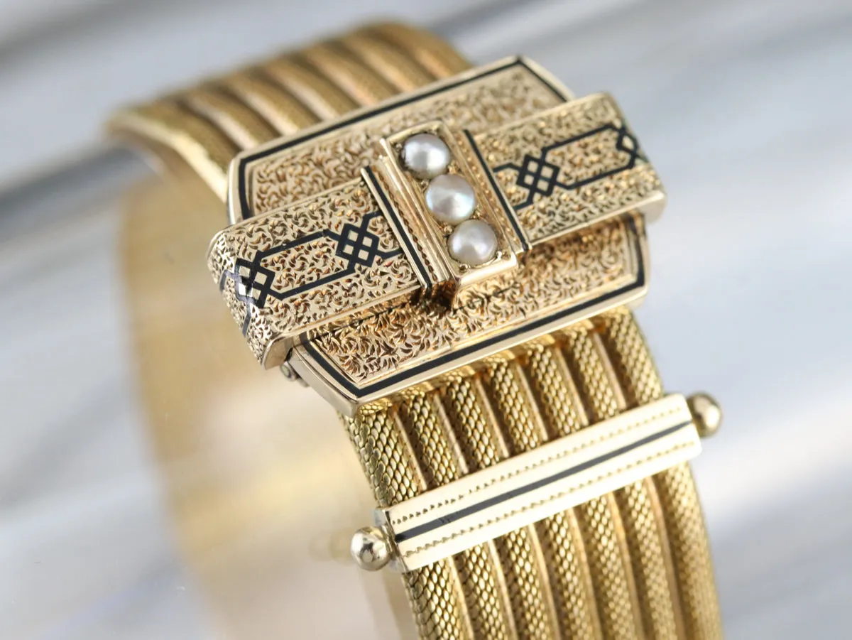 Victorian Seed Pearl Tassel Bracelet