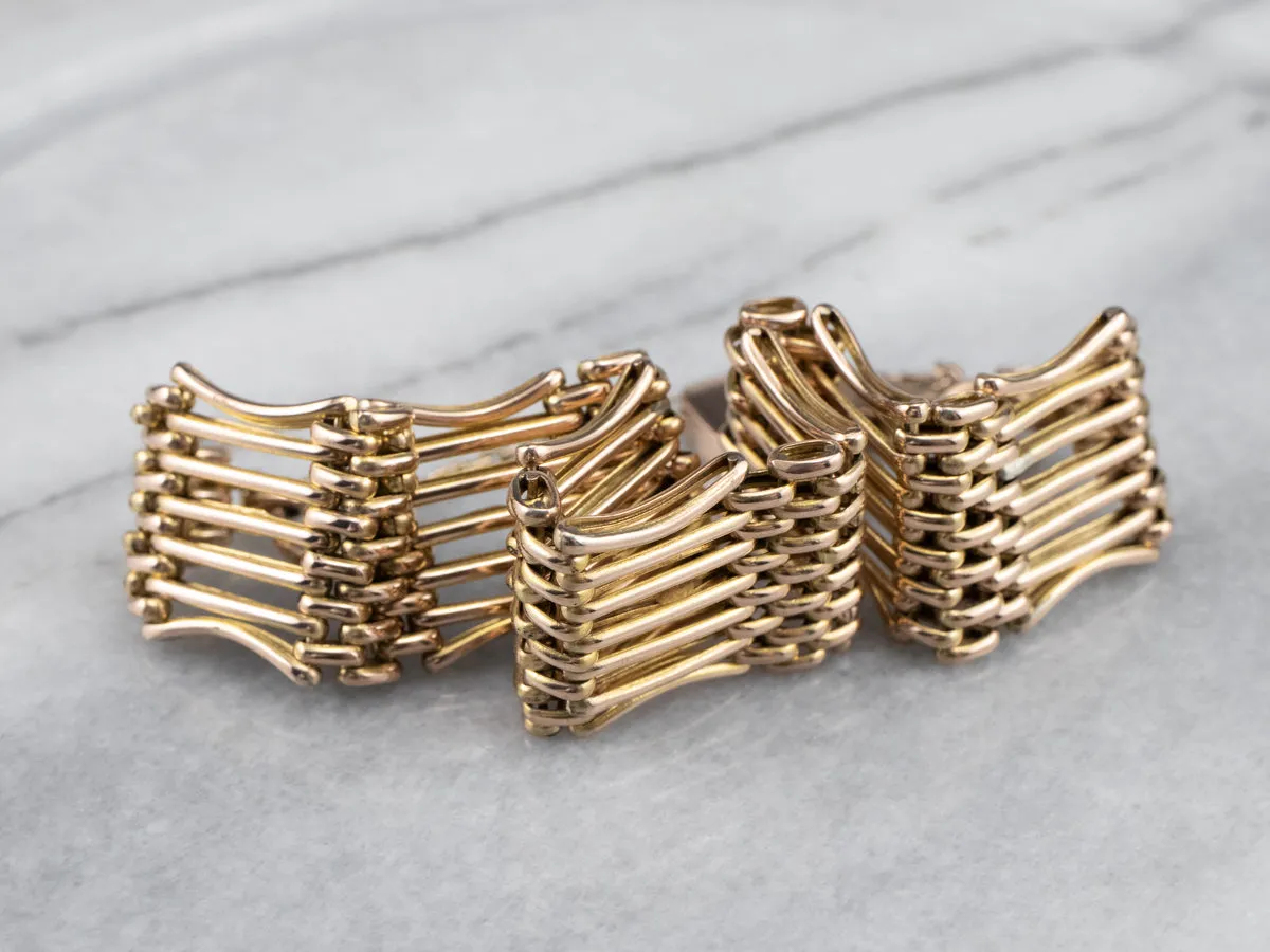 Vintage Gate Link Padlock Charm Bracelet