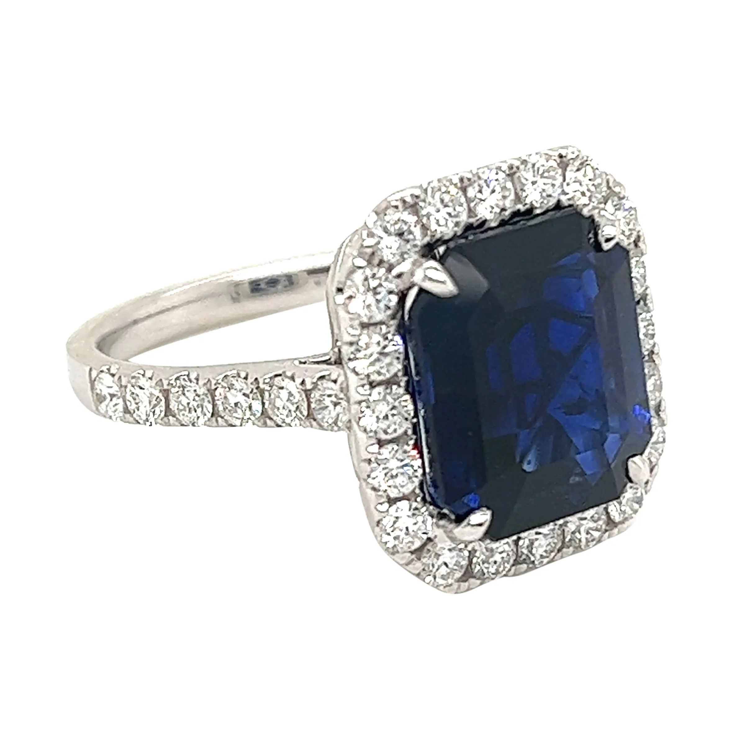 White Gold, 5.52ct Sapphire and Diamond Ring