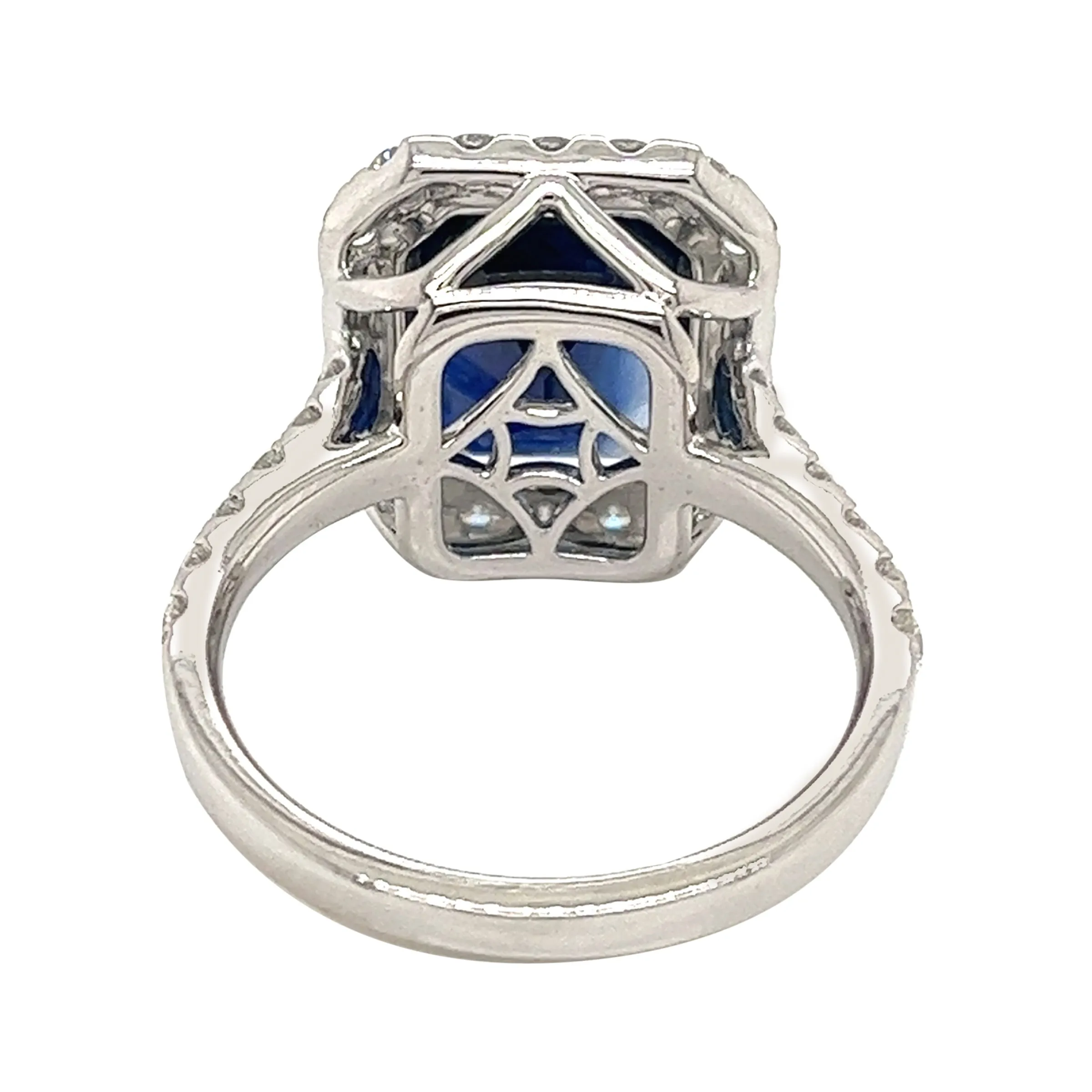 White Gold, 5.52ct Sapphire and Diamond Ring
