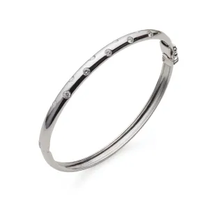 White Gold Diamond Galaxy Bangle