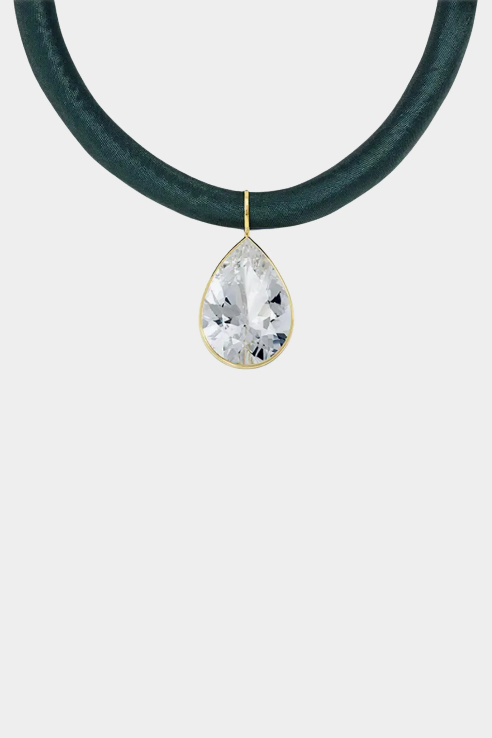 Yvonne Rock Crystal Necklace, Green